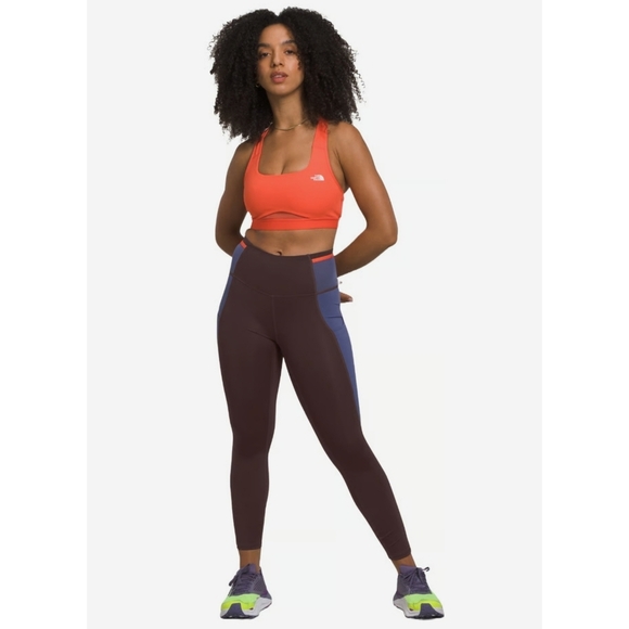 NWT The North Face Trailwear QTM High-Rise 7/8 Tights Size XSmall In Coal Brown